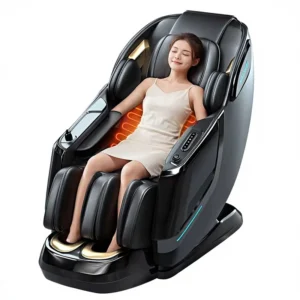 C75 4D Full Body SL Track Zero Gravity Portable Foldable Home Massage Chair with Foot Heating