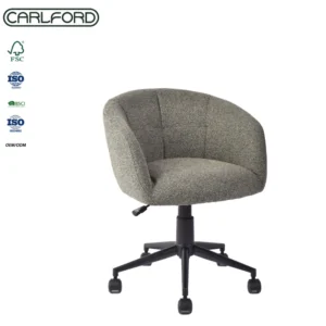 CARLFORD Modern Ergonomic Lift Home Office Chair Adjustable Height Swivel Design Fabric & Foam Home Office Meeting Room Desks