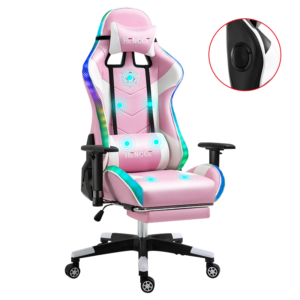CE Approval E Sport DDP PU Lleather Computer PC Game Chair Silla Gamer LED RGB Racing Massage Gaming Chair with Lights and Speakers