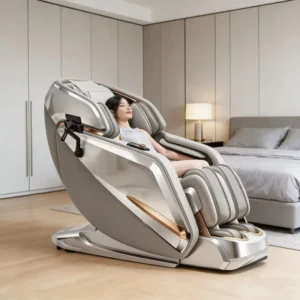 Carbon Steel Frame 200KG Load 24 Auto Programs 4D Silicone Heads Thai Stretch Zero Gravity Durable Household Massage Chair