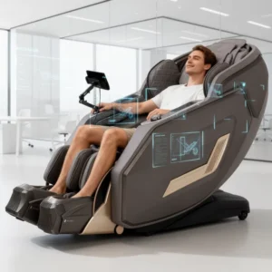 China Foldable Robotic 4D Massage Chair with Zero Gravity Full Body Coverage Infrared Physiotherapy & Luxury Stretch