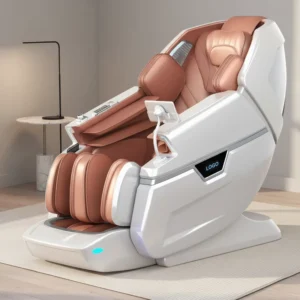 China Luxury Electric 4D SL Track Zero Gravity Full Body Lighting Massage Chair