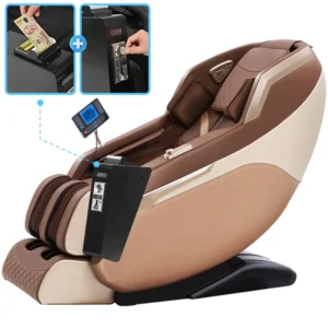 Coin Operated Massage Chair with 4D Massage, Zero Gravity, Bluetooth, Full Body Coverage