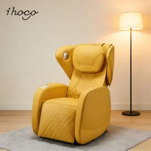 Compact Smart Massage Chair with 3 Core Motors Adjustable Leg Rest and Armrest Buttons for Urban Homes