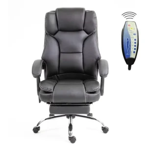 Computer Chair Boss Sofa Modern Massage Swivel Ergonomic Pu Leather Full Massage Office Chair with Footrest