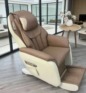 Contemporary Simple Rocking Massage Chair for Small Apartments with Foldable Footrest Design
