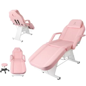 Cross Border Beauty Bed Lying Flat Massage Bed Beauty Chair With 2 Storage Boxes With Technician Stool