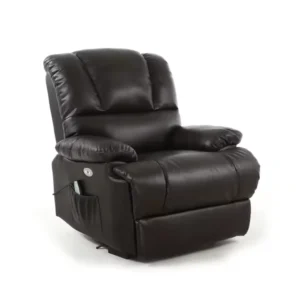 Custom Function Leather Electric Recliner Portable Relaxation Single Sofa Rocking Reclining Lift Massage Chair With Cup Holder