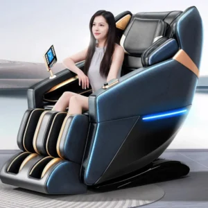 Custom Luxury SL Track Shiatsu Grey Foot SPA Full Body Seat Zero Gravity Space Capsule Massage Chair