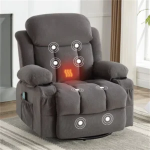 Customization 1 Seater Rocking Recliner Chair With Heating And Massage Swinging Recliner Massage Heated Sofa For Living Room