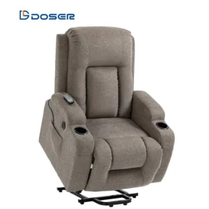 DOSER Series Modern Genuine Lift Fabric Electric USB Extendable Adjustable Recliner One Seat Elderly Therapeutic Massage