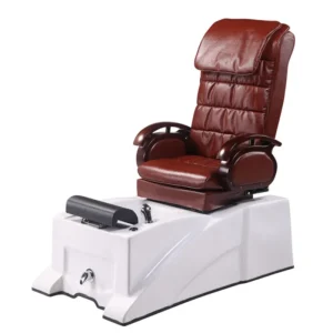 Dark Brown Backrest Kneading Massage Chair Pedicure Chair