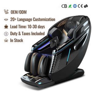 Deluxe Dual Core 4D SL Track Shiatsu Massage Chair with Zero Gravity Body Scan Luxury Massager Foot & Head Massage