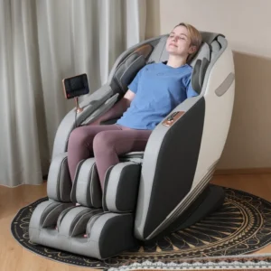 Deluxe Home Use PU Leather 4D Zero Gravity Luxury Full Body Large Screen Control Electric Shiatsu Recliner Massage Chair in Dubai