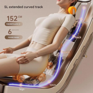 Deluxe Massage Chair Recliner with Air Compression System and Foot Roller for Elderly Care
