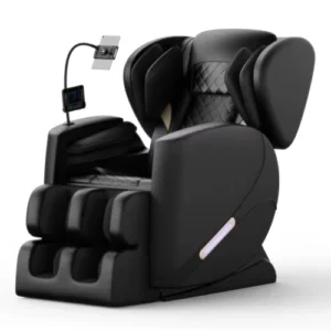 Deluxe Zero Gravity Full Body Massage Chair Recliner with Heat Therapy Airbags Bluetooth Touch Screen and Foot Rollers