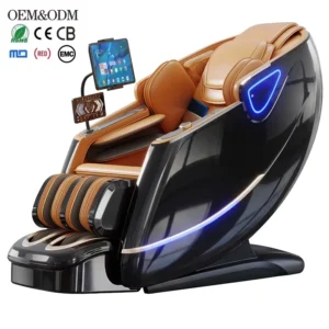 Dual 6D Jade Roller Massage Chair Full Body Zero Gravity Recliner with AI Voice Control Airbag Heating Wireless Charging
