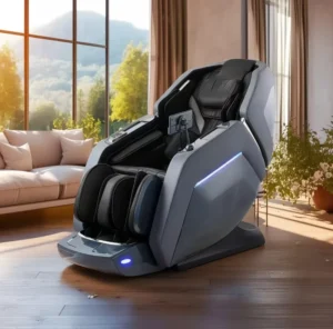 Dual Core 4D Full Body Zero Gravity Heated Massage Chair and Metal Finishes