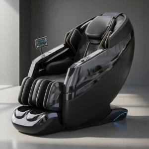 Dual Core Full Body Massage Chair Zero Gravity SL Track Jade Stone Heating Airbags Foot Calf Bluetooth Home Living Room