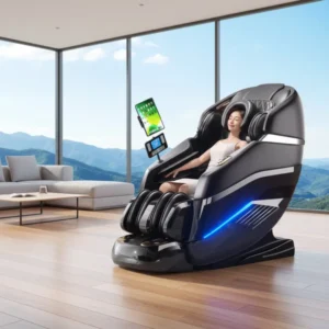 Dual Core Luxury Zero Gravity Full Body Shiatsu Massage Chair with Foot SPA Track Seat for Home Use