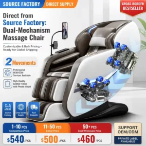 Dual Core Modern Multifunction Full Body 3D Zero Gravity Luxury Fixed Point Electric Foot Massage Chair
