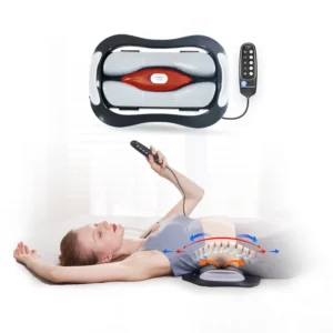Dynamic Physical Therapy Lumbar Traction Body Massage Chair Vibration Stretcher for Waist Back Pain Relief Electric Massager