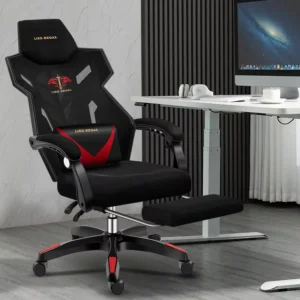E Sports Mesh Gaming Chair with Adjustable Height Armrest 90 Reclining Modern Design for Office Home Long Term Sitting Comfort