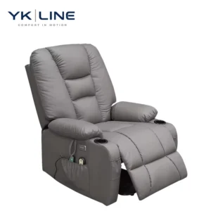 Eco Leather Recliner Chair Adjustable Lift Massage Function Comfortable Relax Living Room
