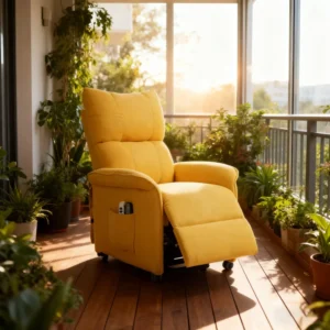Elderly Standing Assistance Electric Chair with Adjustable Remote Control Caster Wheels Brake Massage Armrest Recliner Sofa