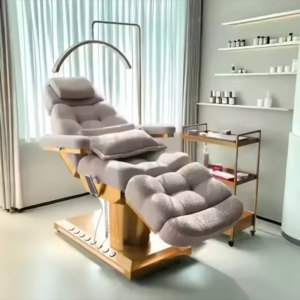 Electric Beauty Bed Lamb Fleece Facial Bed 3 Motor Massage Table