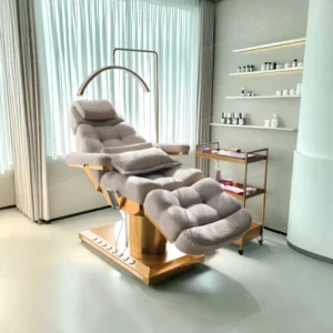 Electric Beauty Bed Lamb Fleece Facial Bed Beauty Massage 3 Motor Massage Table with Light