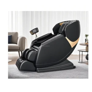 Electric Full Body Care Shiatsu Timing Control LCD Bluetooth Stretching Massage Chair PU Leather Zero Gravity Dual Roller Leg