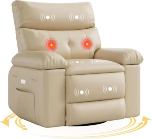 Electric Multi Functional Sofa Light Luxury Style Reclinable Swivel Rocking Massage Heating Space Rocking Chair