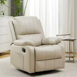 Electric PU Leather Wing Back Recliner Chair Massage Cooling Modern Design Adjustable Backrest Footrest Ergonomic Support Steel