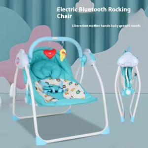 Electric Plastic and Metal Multifunction Baby Rocking Chair with 18kg Load Capacity for Outdoor Bedroom Living Room Use
