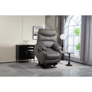 Electric Power Lift Recliner Chair For Elderly Leather Reclining Armchair With Rocking Massage Modern Living Room Furniture
