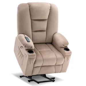 Electric Power Lift Recliner Chair with Massage and Heat for Elderly Extended Footrest Hand Remote Control