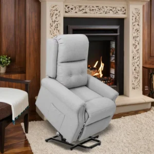 Electric Power Recliner Lift Chair with Fabric Massage Modern Design Style Metal Frame for Elderly Living Room