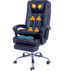 Electric Recliner Massage Chairs High Quality Luxury Genuine PU Leather Black Fabric Carton Office Chair