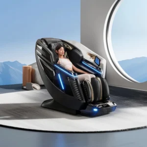 Electric SL Track 4D Zero Gravity Recliner Back Shiatsu PU Leather Massage Chair