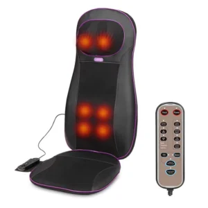 Electric Shiatsu Massage Cushion Seat Back Neck Massager with Vibration Full Body Car Seat Massager