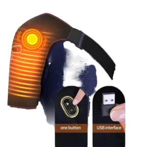 Electric Shoulder Massager Heating Pad Vibration Massage Support Belt Thermal Brace USB Rechargeable Musical Function