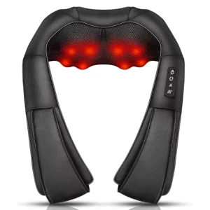 Electric Shoulder and Neck Massager 3D Kneading Cervical Massage Pillow with Infrared Therapy for Relieve Fatigue