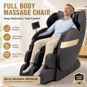Electric Targeted Massage Zero Gravity Full Body Airbag Straight Rail Dura Core Massage Chair