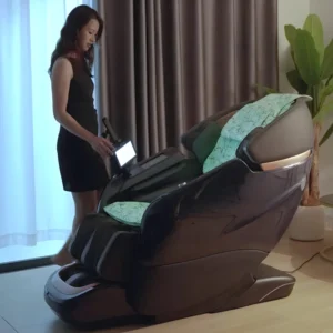 Equipment Supplier 3D 4D Thai Strentch Top Full Body Zero Gravity Massage Recliner with Luminous Leather Design