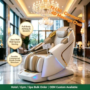 Ergonomic 4D Massage Chair with Smart Voice Control Full Body Zero Gravity Massage Sofa for Hotel and Office