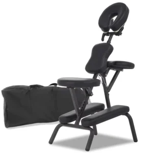 Ergonomic Aluminum Frame Height Adjustable Leather Salon Portable Massage Chair