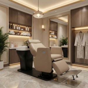 Ergonomic Hair Washing Station Chair with SPA Headrest Design