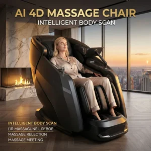 Factory AI DUAL MOTOR Luxury Shiatsu Kneading Zero Gravity Vibrating 4D Full Body Massage Chair With Foot Roller for Home Use