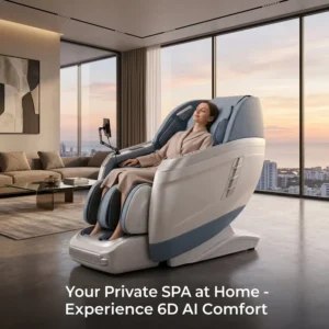 Factory Direct Luxury Sonic Wave Core Full Body Zero Gravity Massage Chair SL Track Airbags Home Relaxation Blue